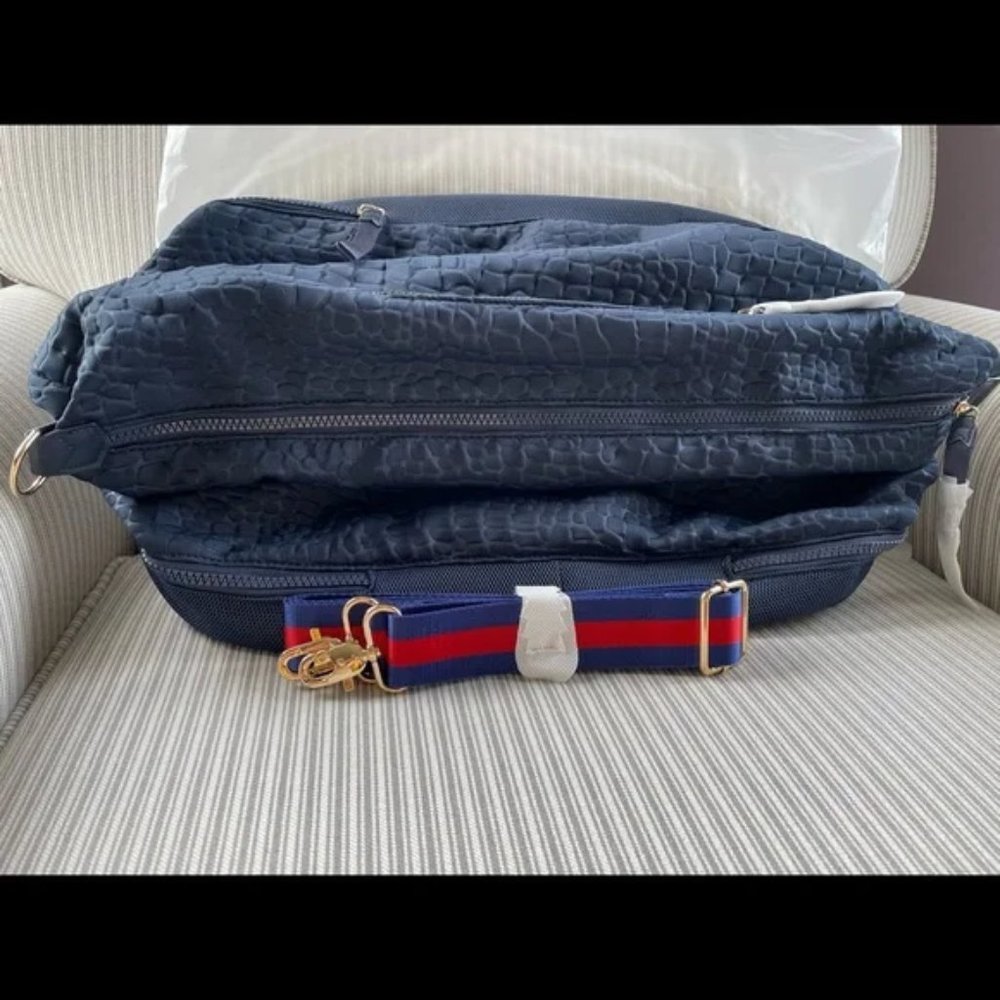 New Stella & Dot Crush It Double take Navy croc Convertible Bag